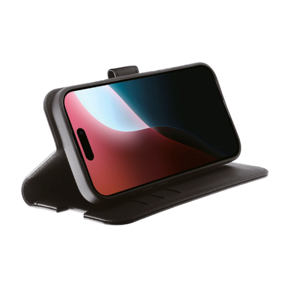 iPhone 16 Pro Vivanco Classic Wallet Flip Cover m. Pung - Sort
