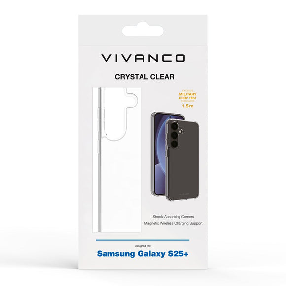 Samsung Galaxy S25+ (Plus) Vivanco Crystal Clear Bagsidecover – Gennemsigtig