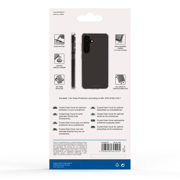 Samsung Galaxy S25+ (Plus) Vivanco Crystal Clear Bagsidecover – Gennemsigtig