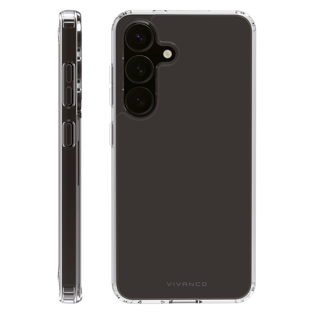 Samsung Galaxy S25 Vivanco Crystal Clear Bagsidecover – Gennemsigtig