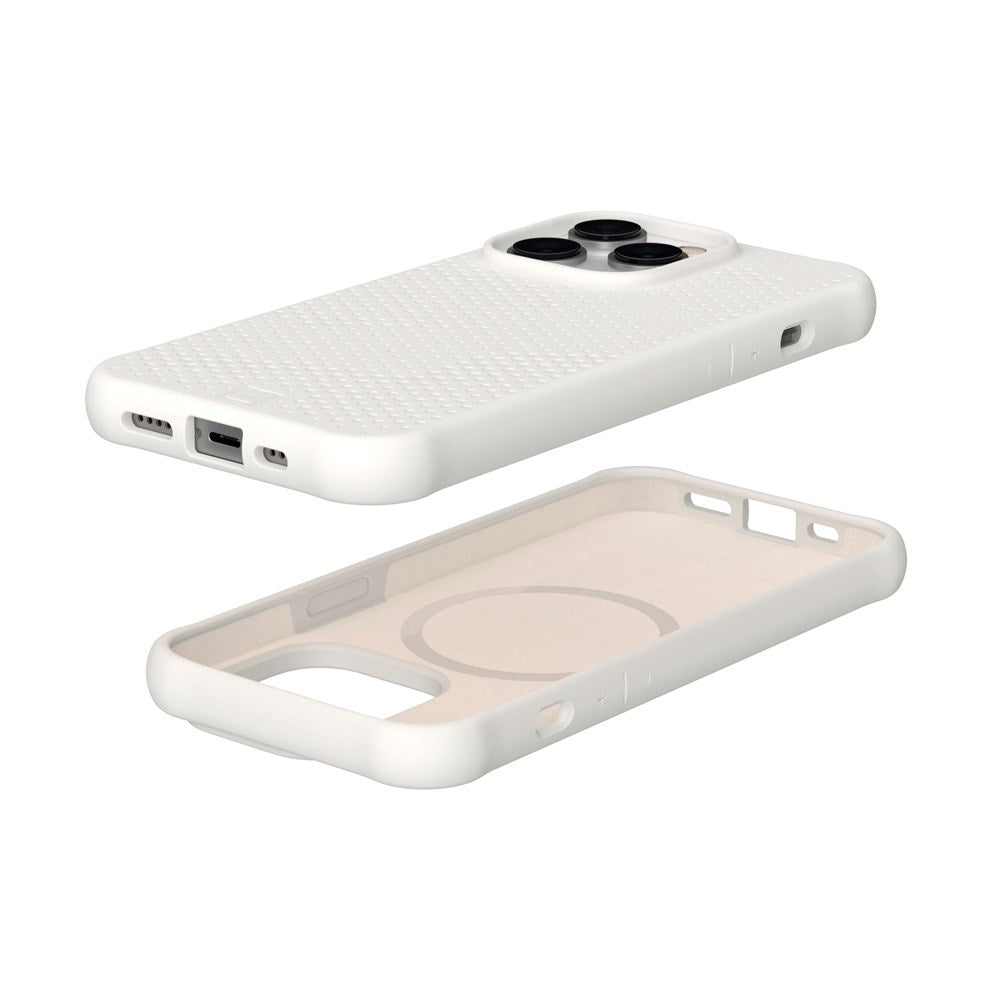 iPhone 14 Pro UAG [U] Dot Series Silikone Håndværker Cover - MagSafe Kompatibel - Marshmallow