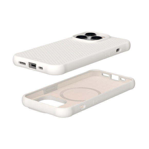 iPhone 14 Pro UAG [U] Dot Series Silikone Håndværker Cover - MagSafe Kompatibel - Marshmallow
