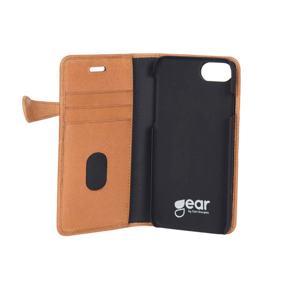 iPhone 6 / 6s Buffalo 2-i-1 Ægte Læder Flip Cover - Beige