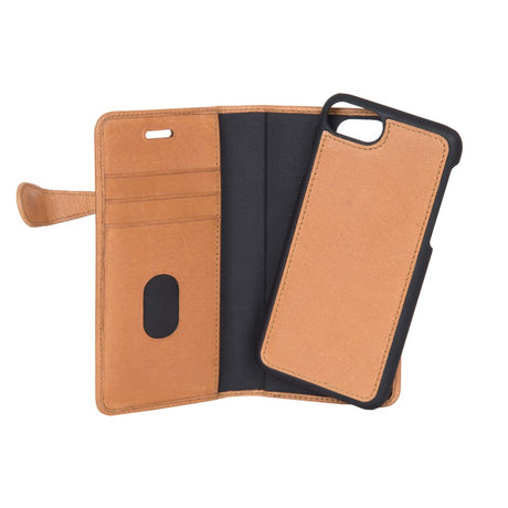 iPhone 6 / 6s Buffalo 2-i-1 Ægte Læder Flip Cover - Beige