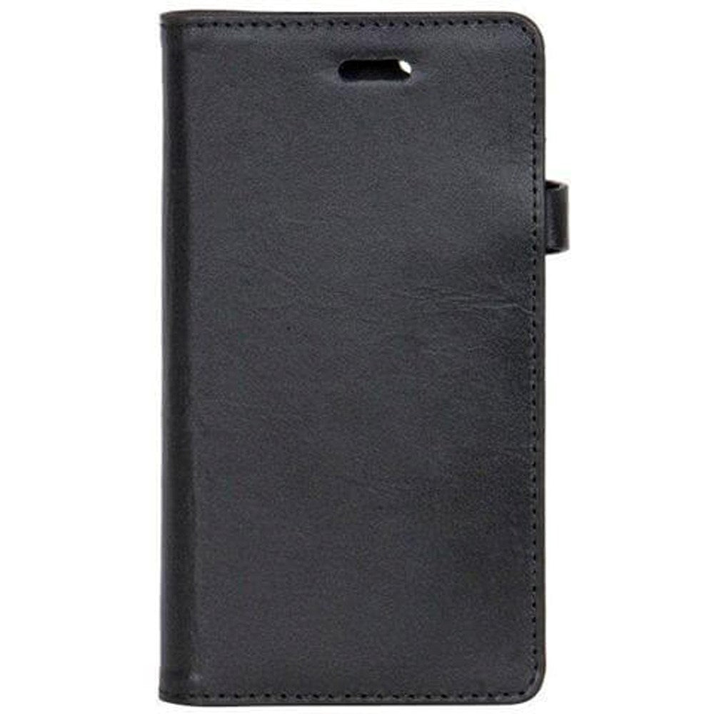 iPhone 6 Plus / 6s Plus Buffalo 2-i-1 Ægte Læder Flip Cover - Sort