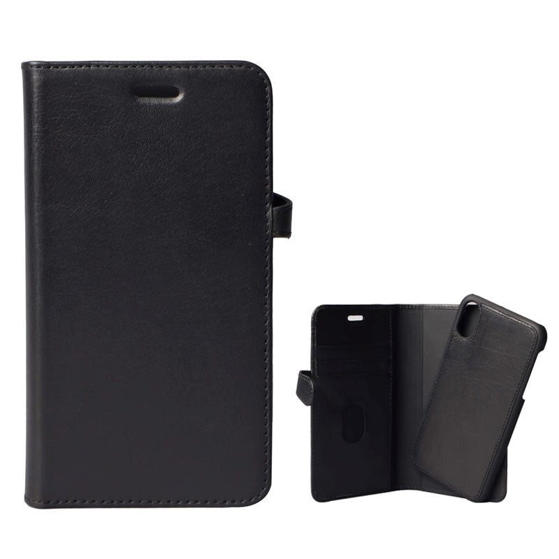 iPhone XR Buffalo Wallet Ægte Læder Magnet Cover m. Pung Sort