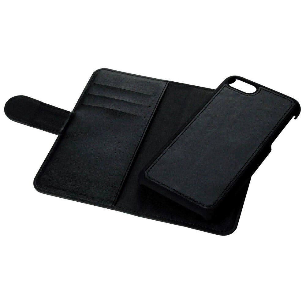 iPhone 6/6s/7/8 Plus GEAR 2-in-1 Læder Cover m. Pung & Magnet - Sort