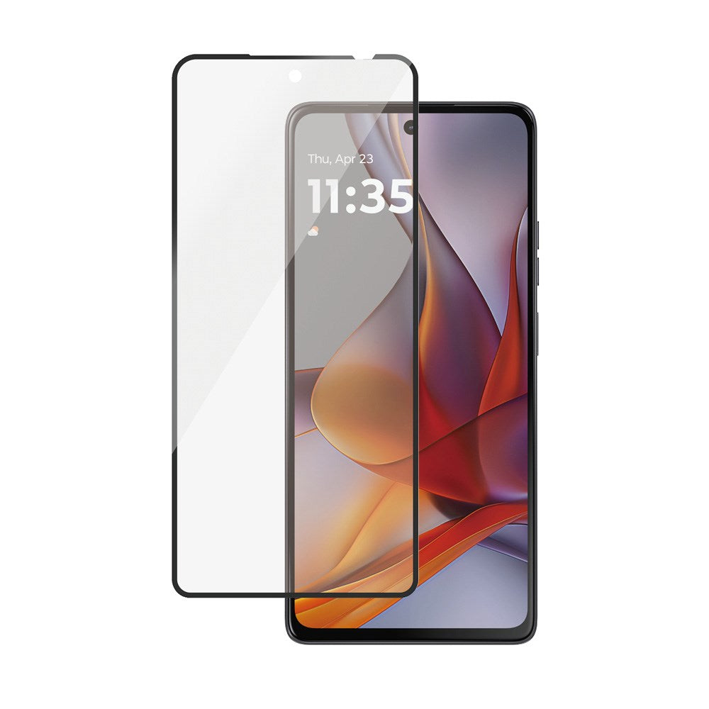Motorola Moto G75 (5G) - PanzerGlass Ultra-Wide Fit Skærmbeskyttelsesglas - Gennemsigtig / Sort Kant