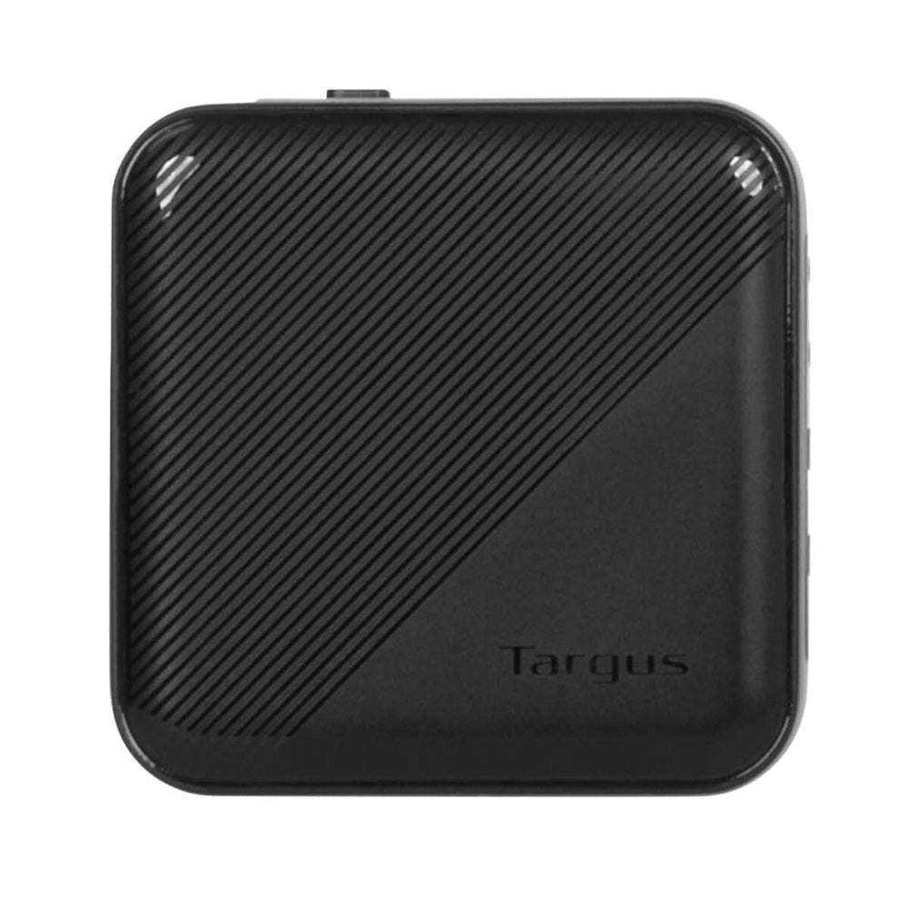 Targus GaN 100W PD Vægoplader m. 2 x USB-C, 2 x USB-A & Rejseadapter - Sort