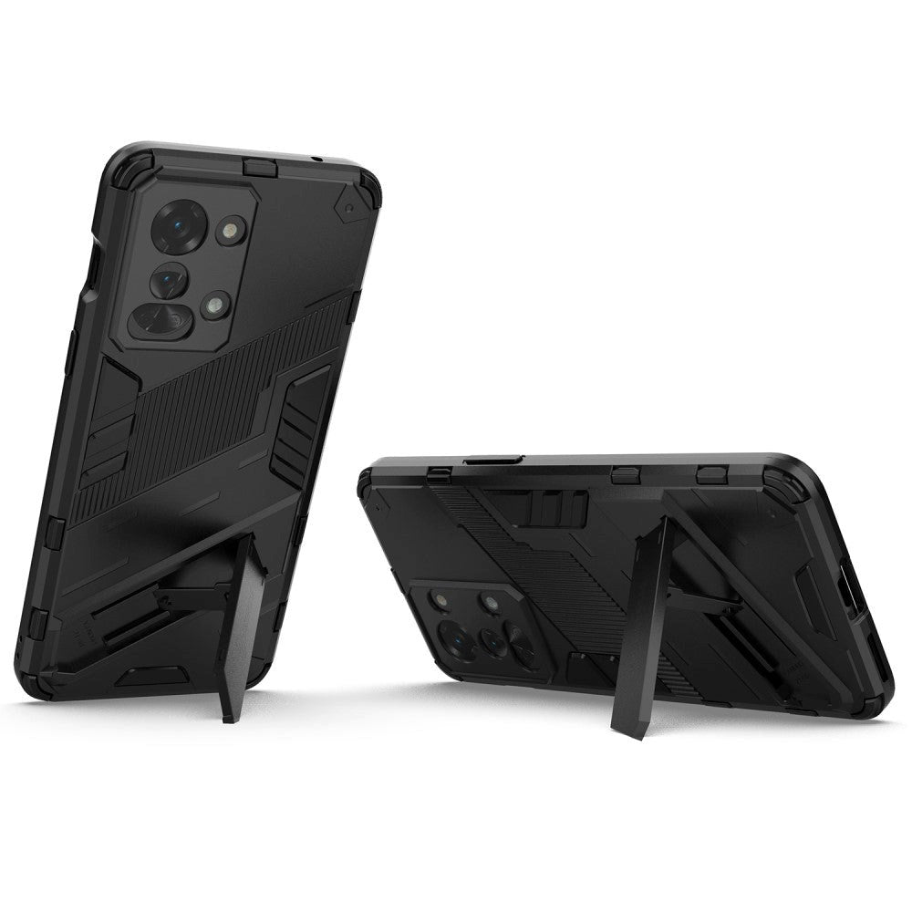 OnePlus Nord 2T (5G) Hybrid Håndværker Cover m. Kickstand - Sort