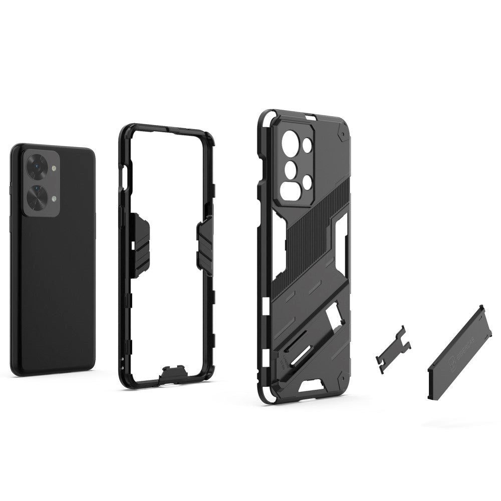 OnePlus Nord 2T (5G) Hybrid Håndværker Cover m. Kickstand - Sort