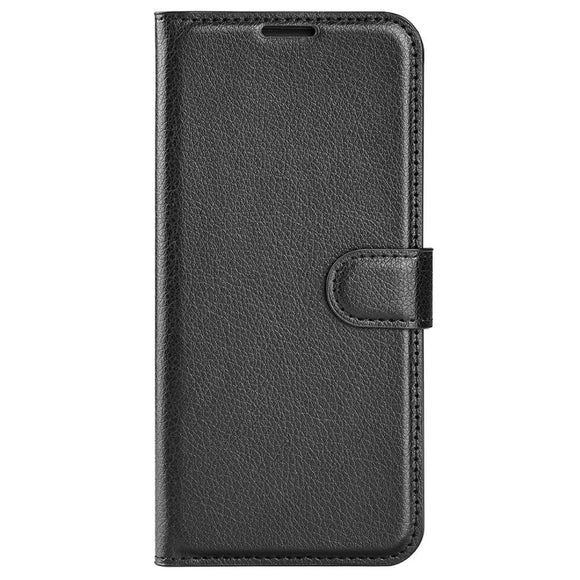 Motorola Moto G42 Litchi Læder Cover m. Pung - Sort