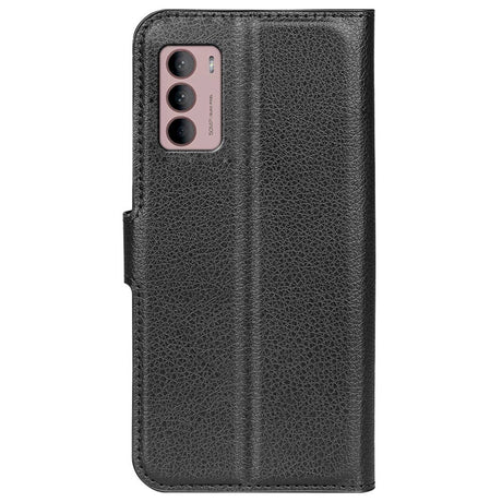 Motorola Moto G42 Litchi Læder Cover m. Pung - Sort