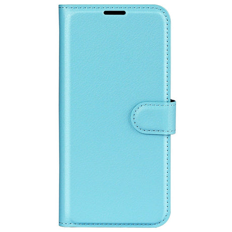 Motorola Moto G42 Litchi Læder Cover m. Pung - Blå