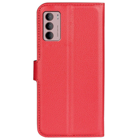 Motorola Moto G42 Litchi Læder Cover m. Pung - Rød