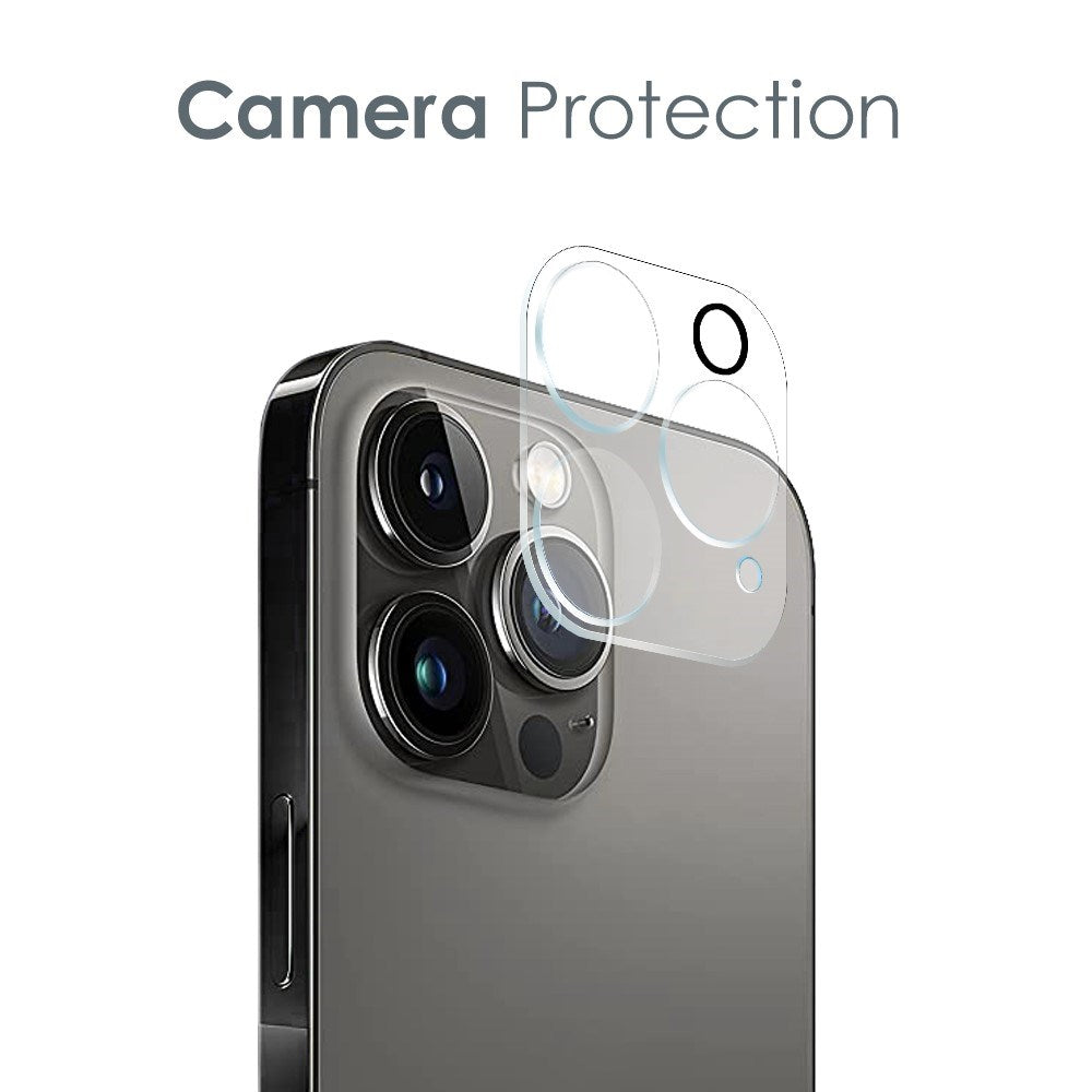 NORTHJO iPhone 13 Pro Max | 3-i-1 360° Beskyttelsessæt m. Cover | Skærmbeskyttelse | Kameralinsebeskyttelse - Gennemsigtig