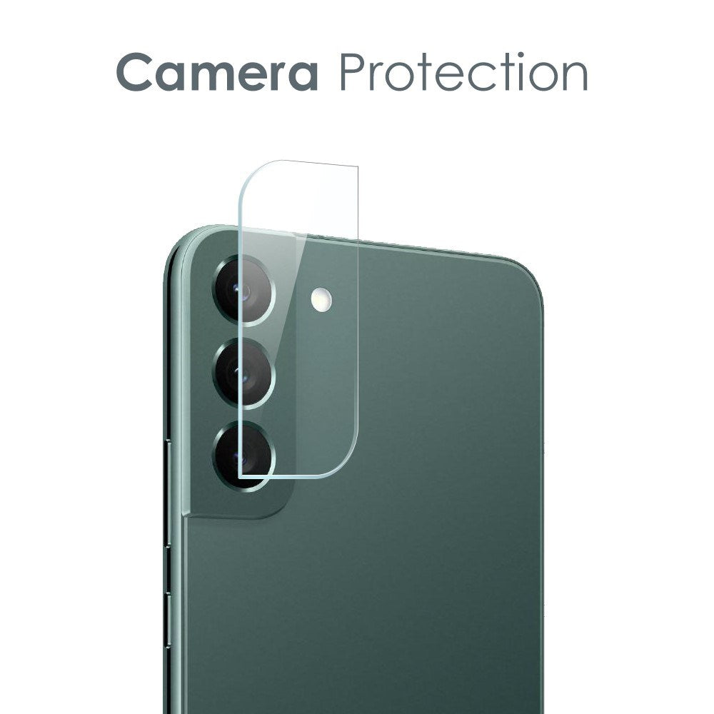 NORTHJO Samsung Galaxy S22 | 3-i-1 360° Beskyttelsessæt m. Cover | Skærmbeskyttelse | Kameralinsebeskyttelse - Gennemsigtig