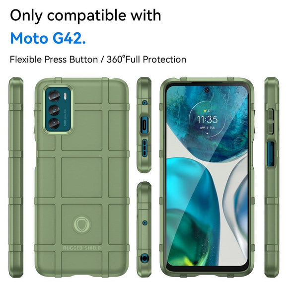 Motorola Moto G42 Rugged Shield Series Håndværker Cover - Grøn