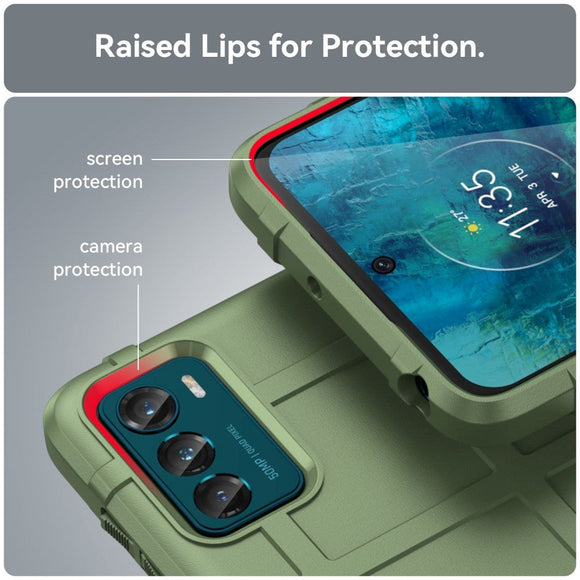 Motorola Moto G42 Rugged Shield Series Håndværker Cover - Grøn