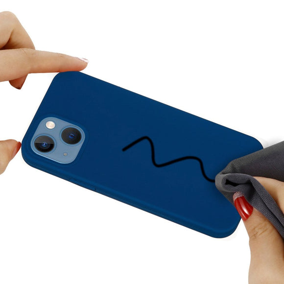 iPhone 14 Silikone Cover - Mørkeblå