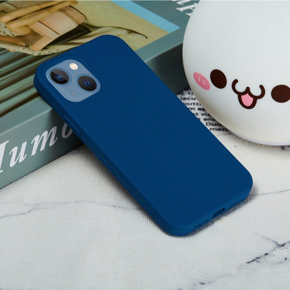 iPhone 14 Silikone Cover - Mørkeblå