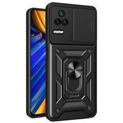 Xiaomi Poco F4 Håndværker Cover m. Magnetisk Kickstand & Cam Slider - Sort