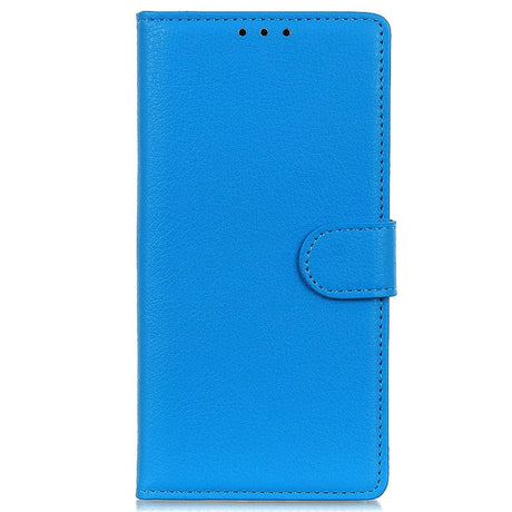 Samsung Galaxy M13 Litchi Læder Cover m. Pung - Blå