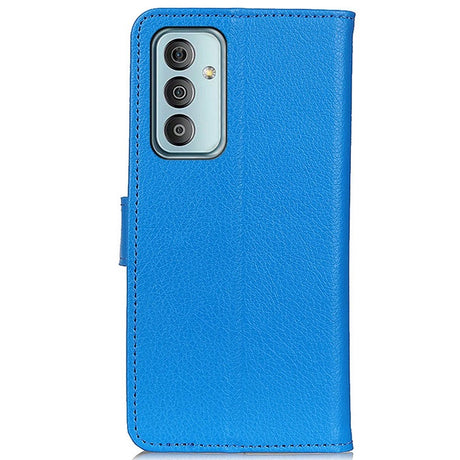 Samsung Galaxy M13 Litchi Læder Cover m. Pung - Blå