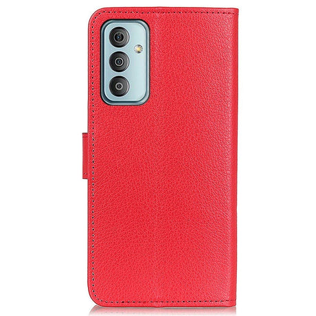 Samsung Galaxy M13 Litchi Læder Cover m. Pung - Rød