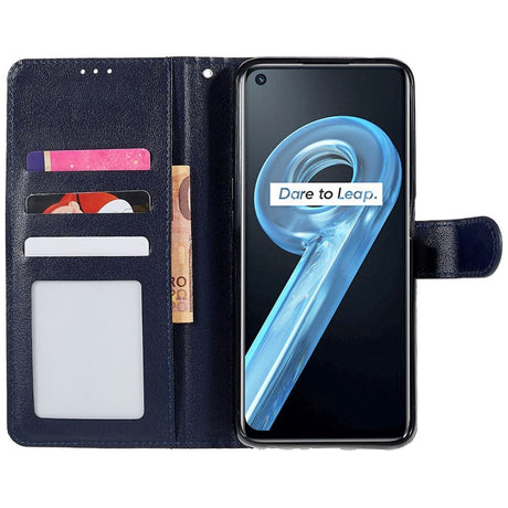 OPPO A76 / Realme 9i Læder Cover m. Pung & Ståfunktion - Blå