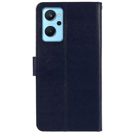 OPPO A76 / Realme 9i Læder Cover m. Pung & Ståfunktion - Blå