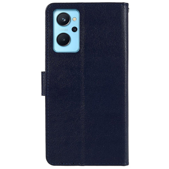 OPPO A76 / Realme 9i Læder Cover m. Pung & Ståfunktion - Blå