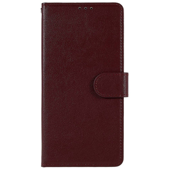 OPPO A76 / Realme 9i Læder Cover m. Pung & Ståfunktion - Vinrød