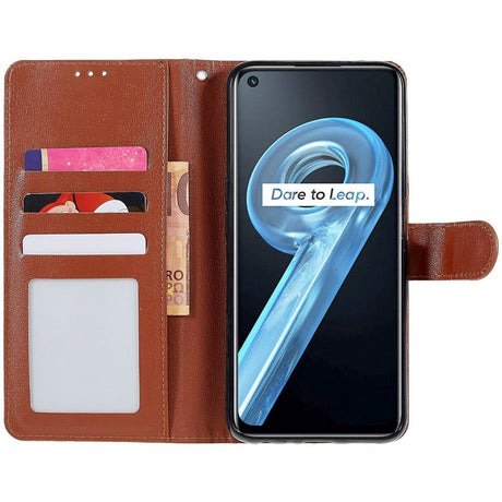 OPPO A76 / Realme 9i Læder Cover m. Pung & Ståfunktion - Brun