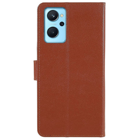 OPPO A76 / Realme 9i Læder Cover m. Pung & Ståfunktion - Brun