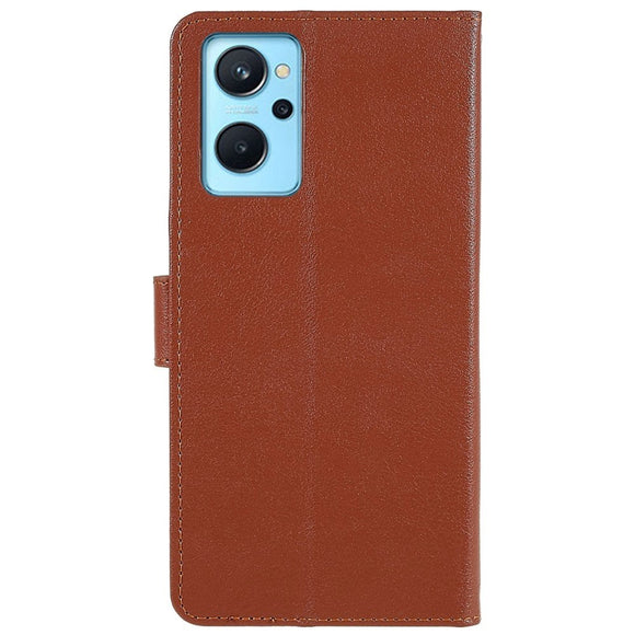 OPPO A76 / Realme 9i Læder Cover m. Pung & Ståfunktion - Brun