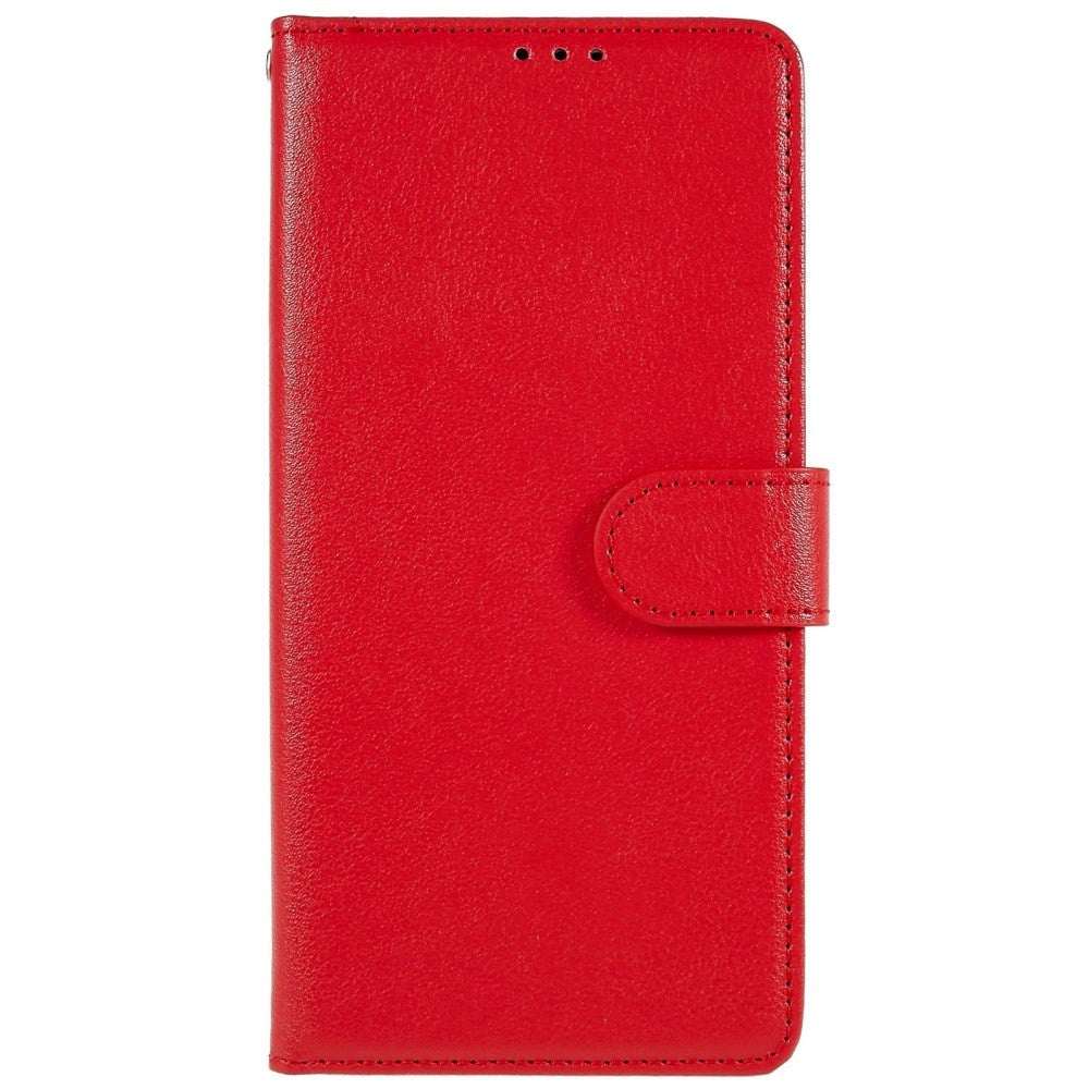 OPPO A76 / Realme 9i Læder Cover m. Pung & Ståfunktion - Rød