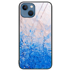 iPhone 14 Plus Plastik Cover m. Glasbagside - Marmor Mønster