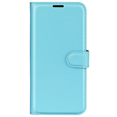 Xiaomi Poco F4 Litchi Læder Cover m. Pung - Lyseblå