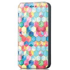 iPhone 14 Plus Mønster Læder Cover m. Kortholder - Multi