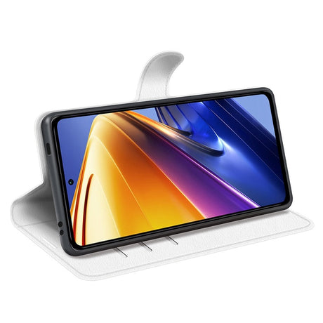 Xiaomi Poco F4 GT Litchi Læder Cover m. Pung - Hvid