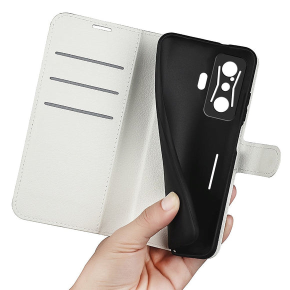 Xiaomi Poco F4 GT Litchi Læder Cover m. Pung - Hvid