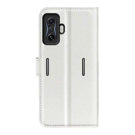 Xiaomi Poco F4 GT Litchi Læder Cover m. Pung - Hvid