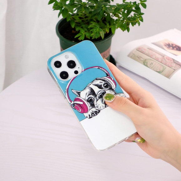 iPhone 14 Pro Fleksibel TPU Plastik Cover - Fransk Bulldog