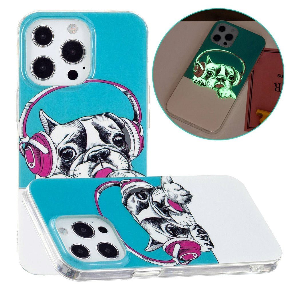 iPhone 14 Pro Fleksibel TPU Plastik Cover - Fransk Bulldog