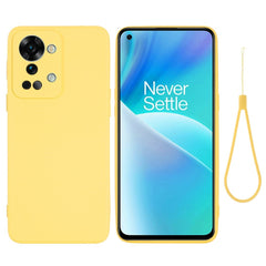 OnePlus Nord 2T (5G) Liquid Silikone Cover m. Strop - Gul
