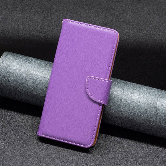 Nothing Phone (1) Imiteret Læder Flip Cover m. Pung & Strop - Lilla