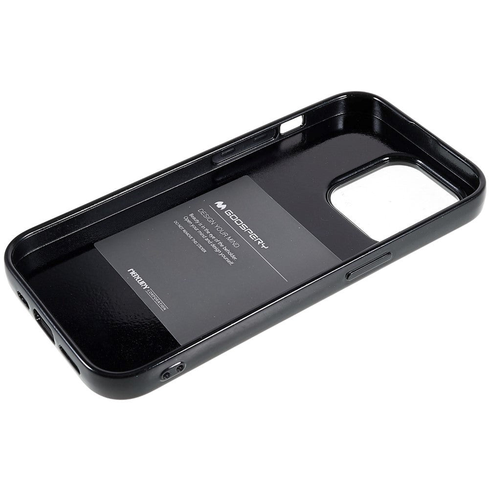 iPhone 14 Pro Max Mercury Goospery Fleksibelt Plastik Cover - Sort