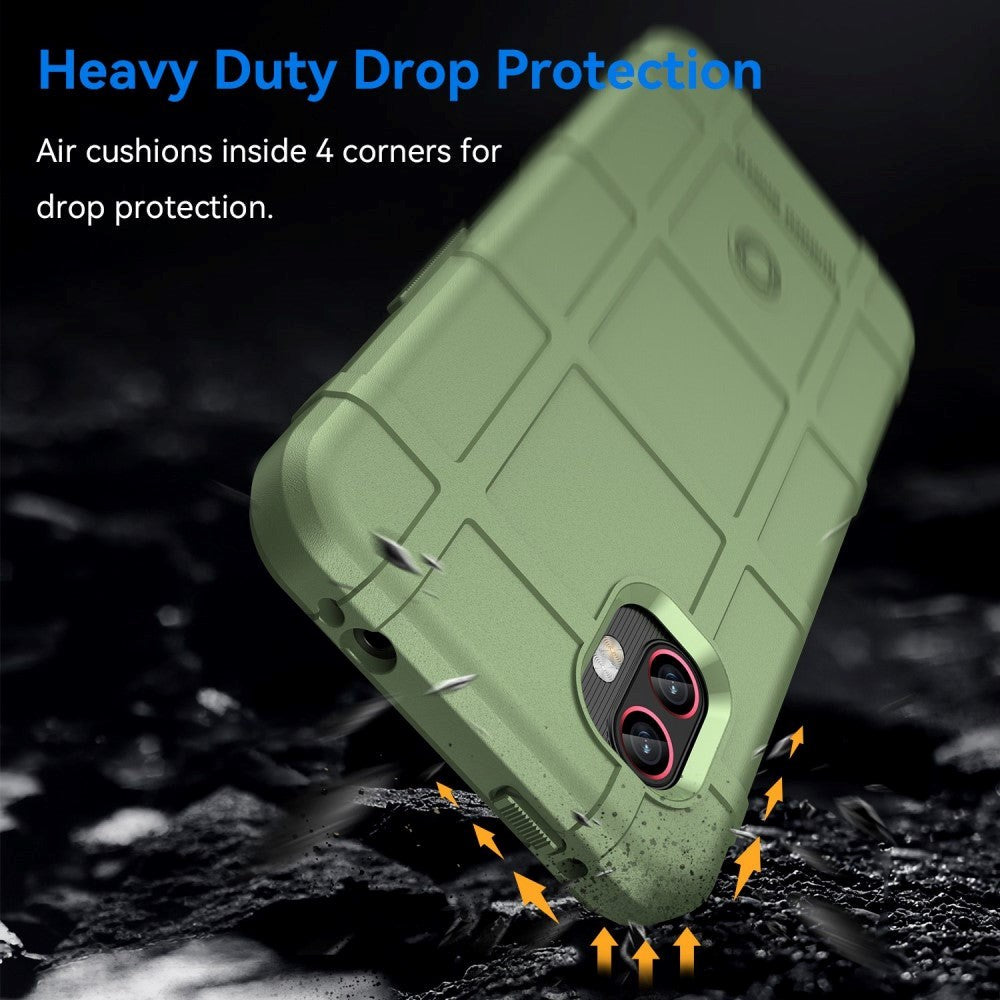Samsung Galaxy XCover 6 Pro Rugged Shield Series Håndværker Cover - Grøn