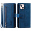 iPhone 14 Læder Cover m. Pung & Magnetlås - Blå